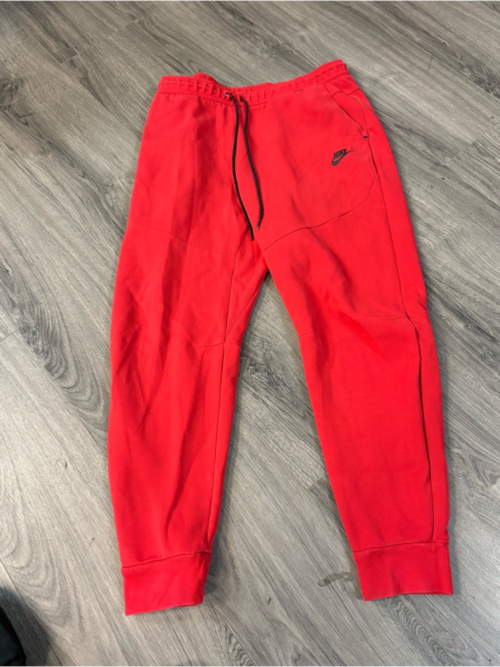 Nike Red Drawstring Joggers with Side Pockets